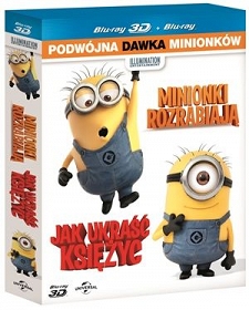 Minionki rozrabiają 3D +Jak ukraść księżyc 3D - 4 x Bluray / 3D+2D/